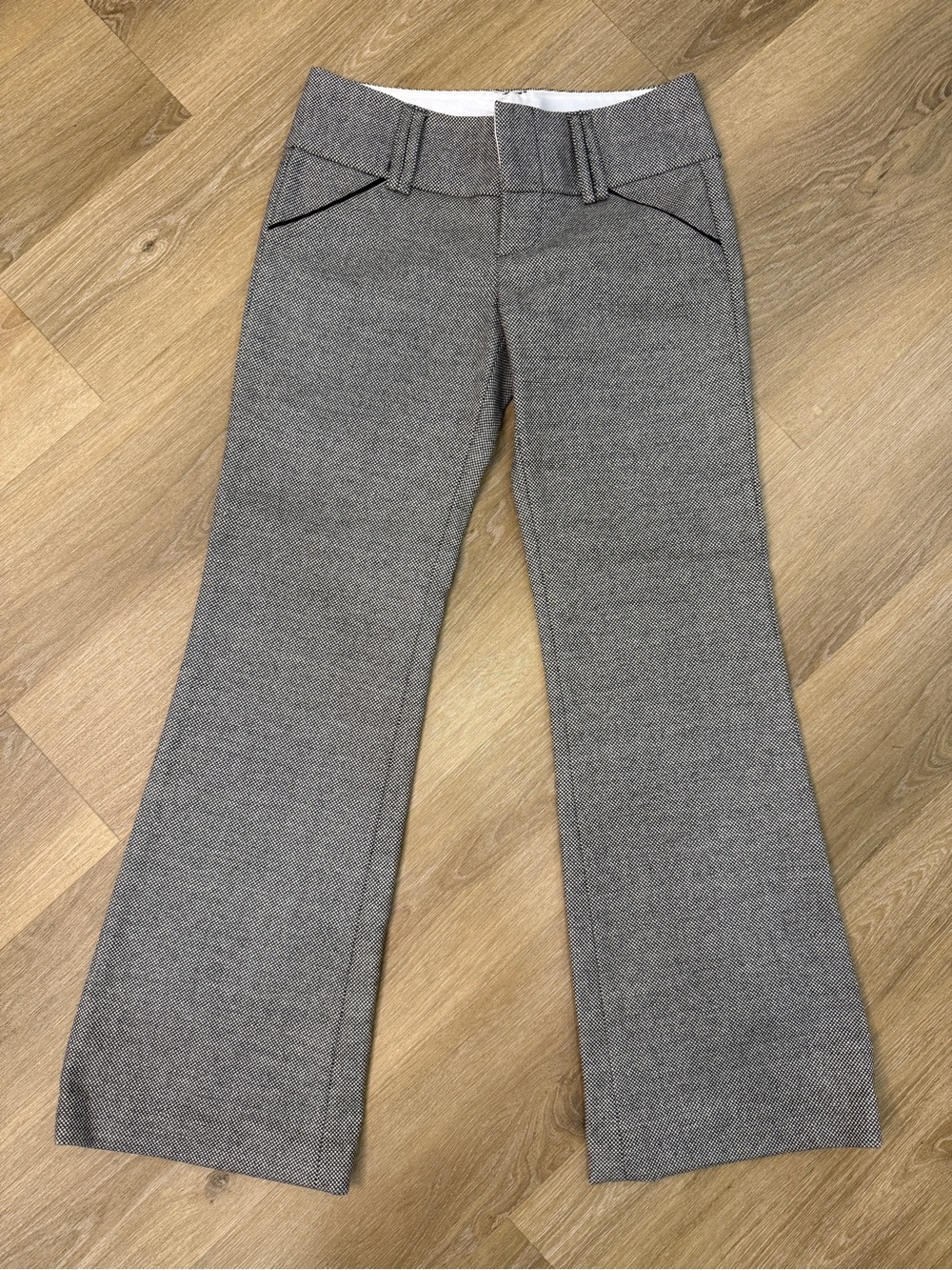 Alice + Olivia Gray Tweed Flared Trousers